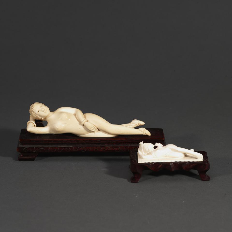 Two Ivory Carved Doctor Models