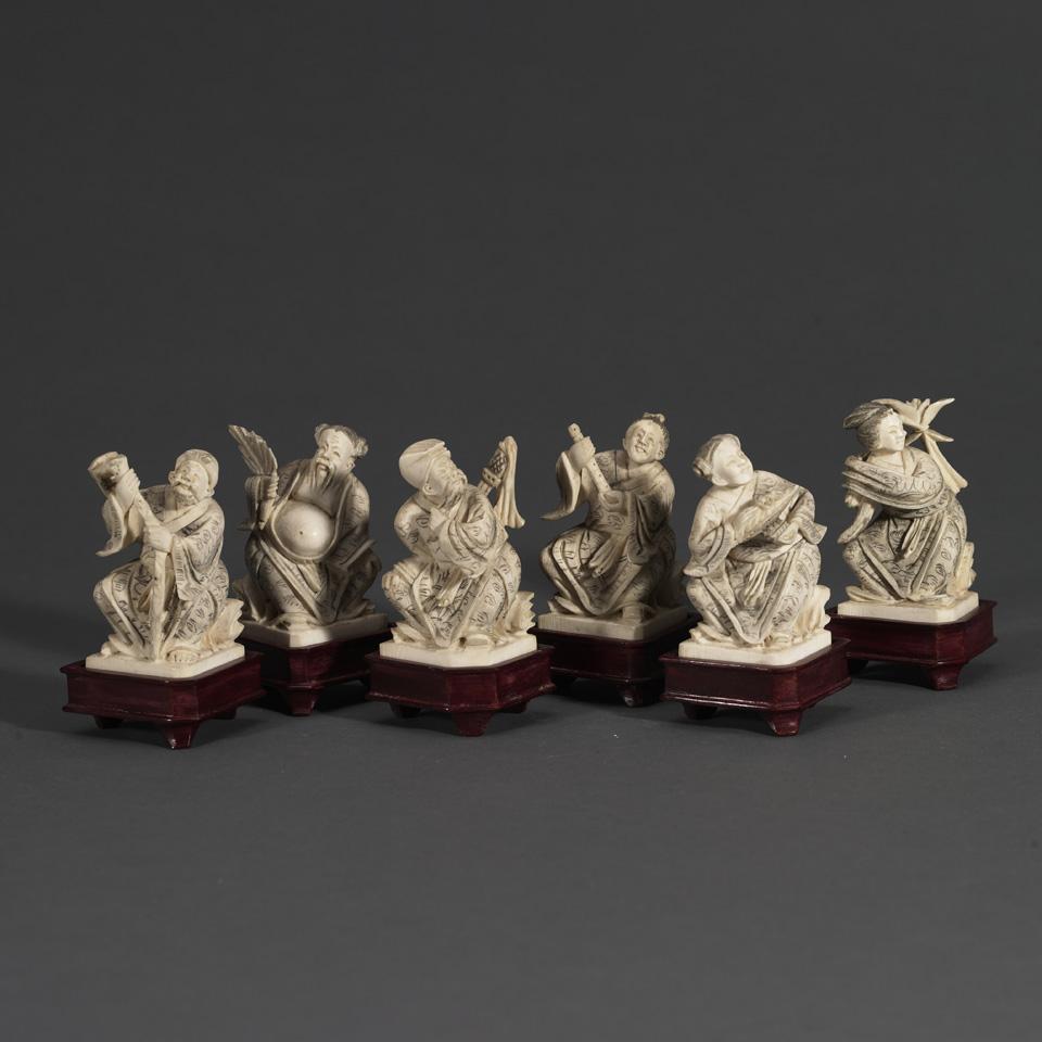 Ivory Carved Immortals Set