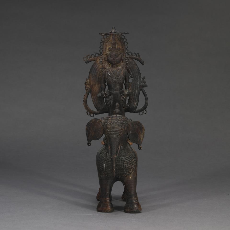 Bronze Figure of Indra, South Asia, Bastar, 19th Century