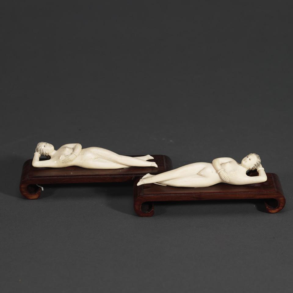 Pair of Ivory Carved Doctor’s Models