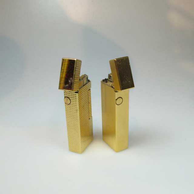 2 Gold Plated Dunhill Lighters