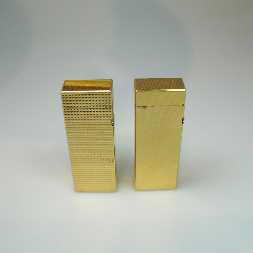 2 Gold Plated Dunhill Lighters