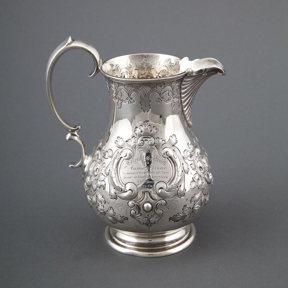 Victorian Silver Cream Jug, Martin, Hall & Co., Sheffield, 1857