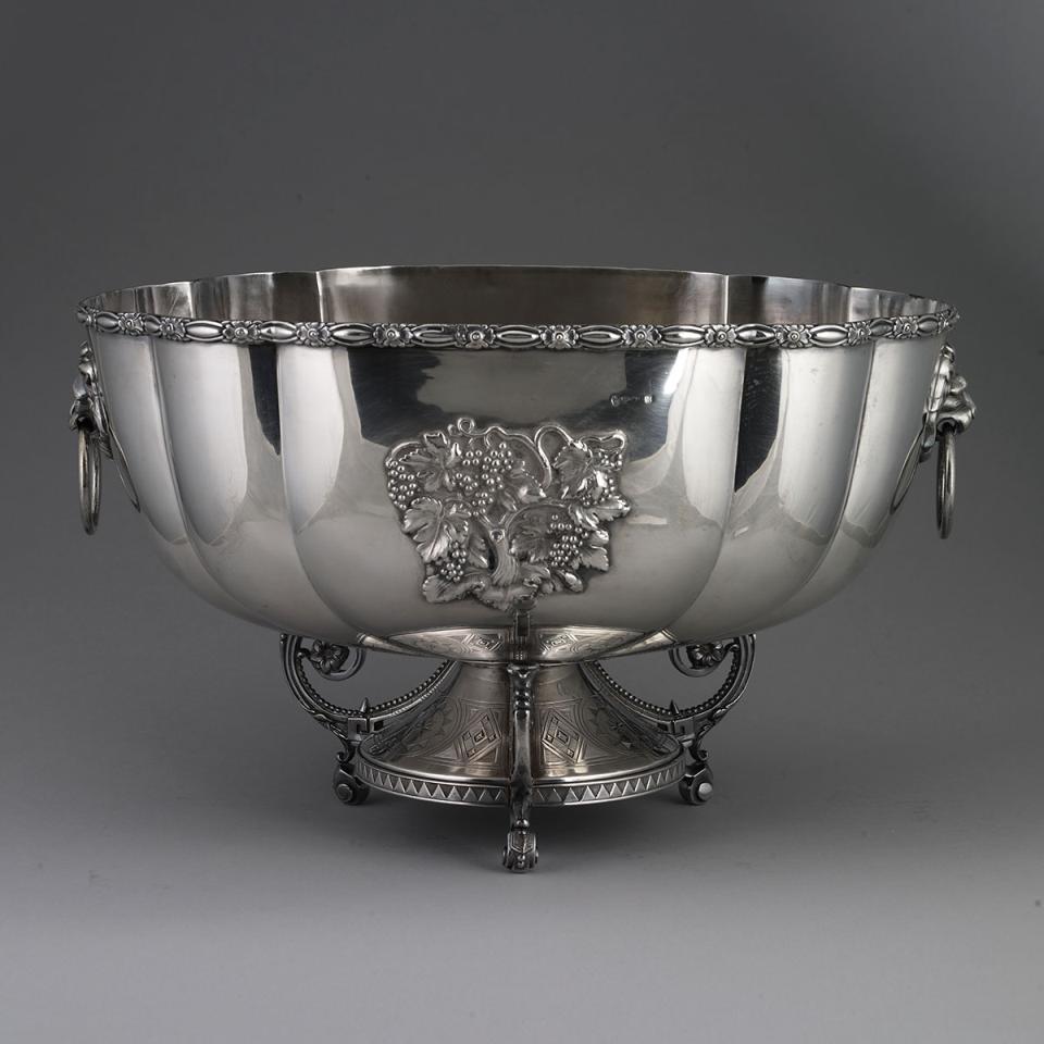 Victorian Silver Plated Punch Bowl, Mappin & Webb, late 19th century