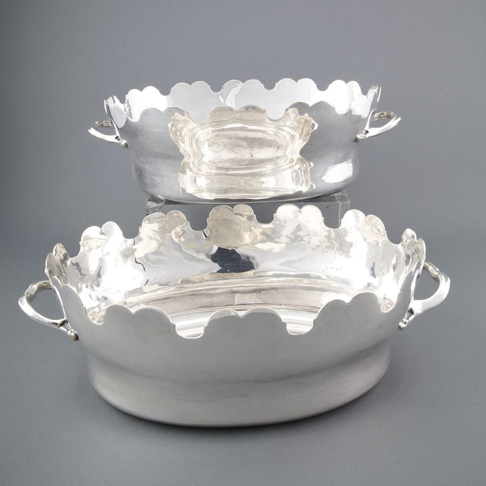 Pair of French Silver Plated Verrières, late 19th century