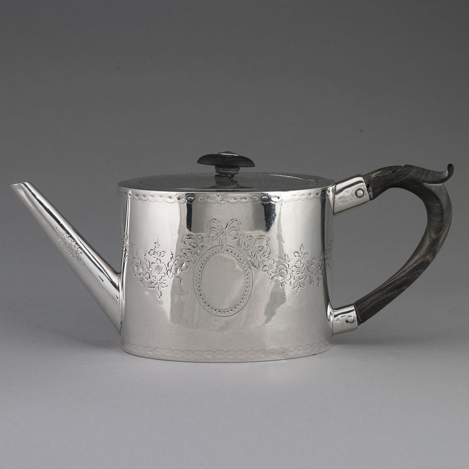 George III Silver Teapot, John Denziloe, London, 1780