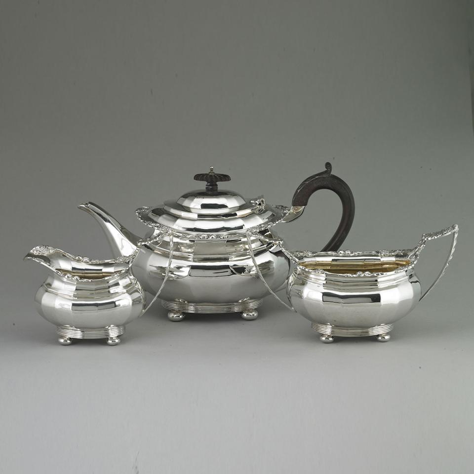 English Silver Tea Service, George Nathan & Ridley Hayes, Chester, 1912