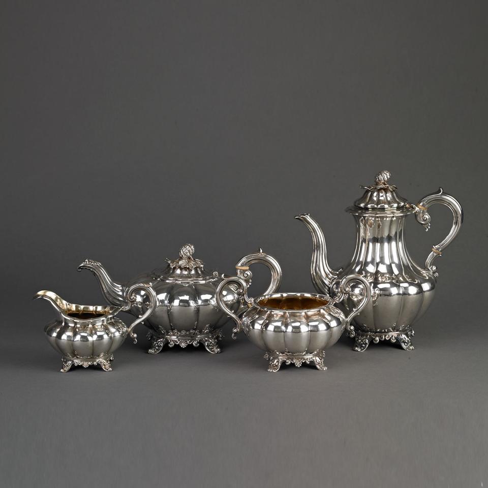 Victorian Silver Tea and Coffee Service, Messrs. Barnard, London, 1837/48