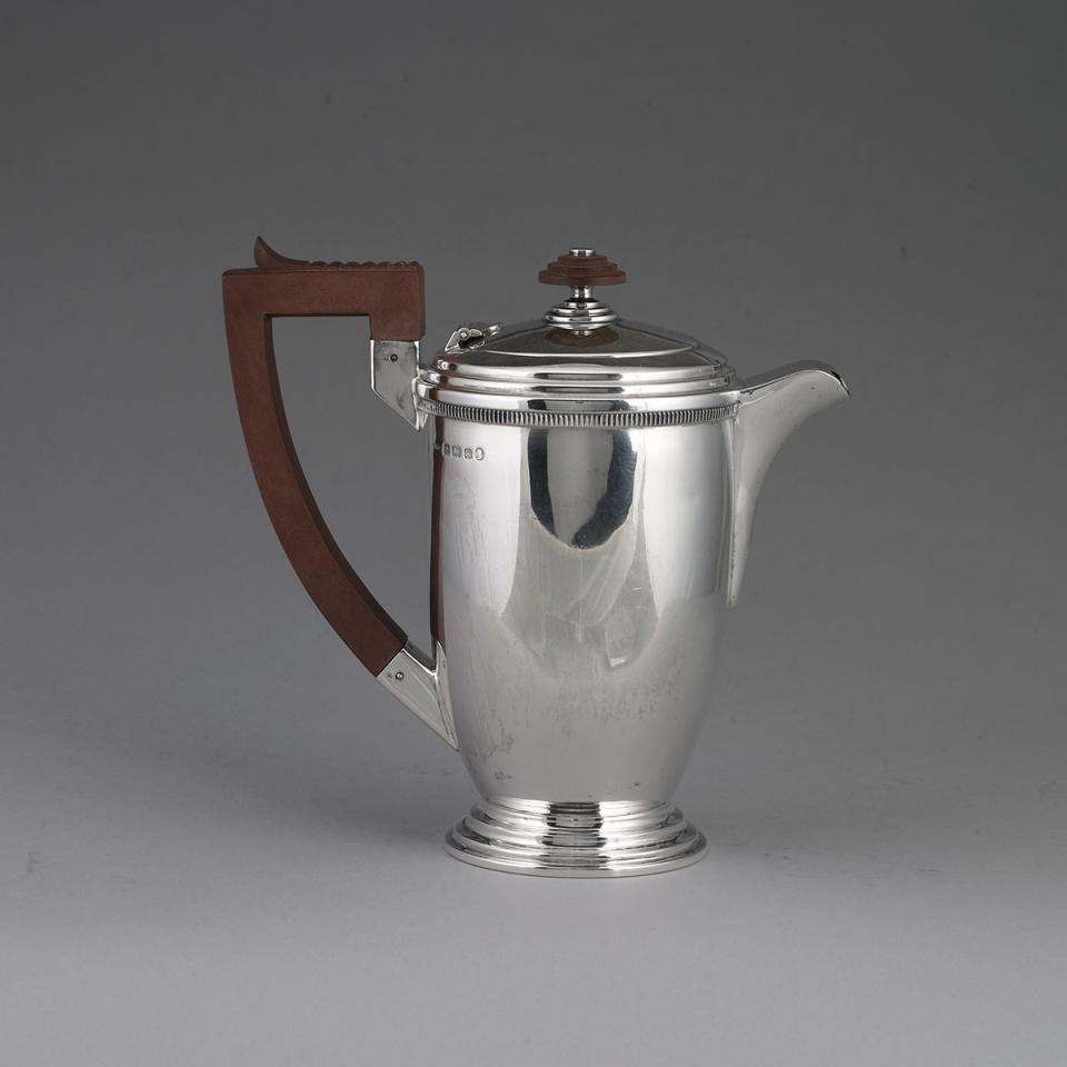 English Silver Hot Water Pot, E.W. Haywood, Birmingham, 1934
