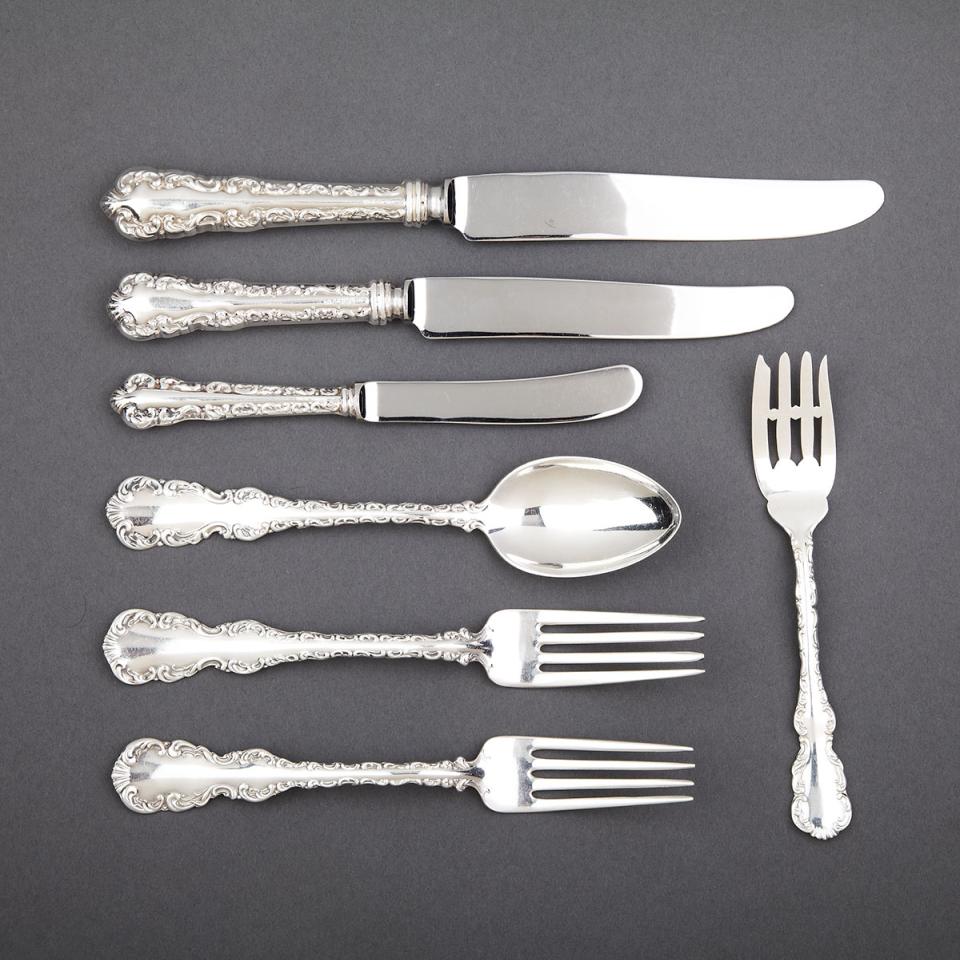 Canadian Silver Louis XV Pattern Flatware, Roden Bros., Toronto, Ont., 20th century
