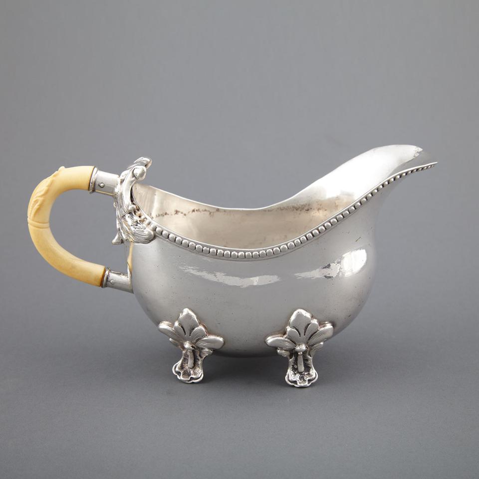 German Silver Sauce Boat, early 20th century