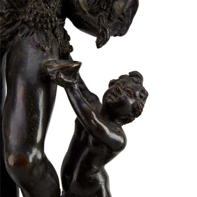 Pair of North Italian Bronze Figures, Aphrodite and Bacchus, late 16th early 17th century