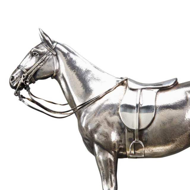 English Silver Model of a Horse, Goldsmiths & Silversmiths Co., London, 1939