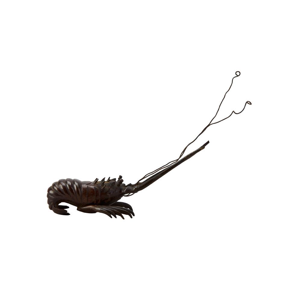 Japanese Bronze Model of a Spiny Lobster, late 19th century