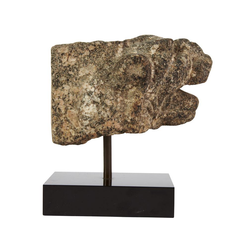 Hittite Middle Kingdom Carved Basalt Head of a Lion, 1500 - 1430 B.C.E.