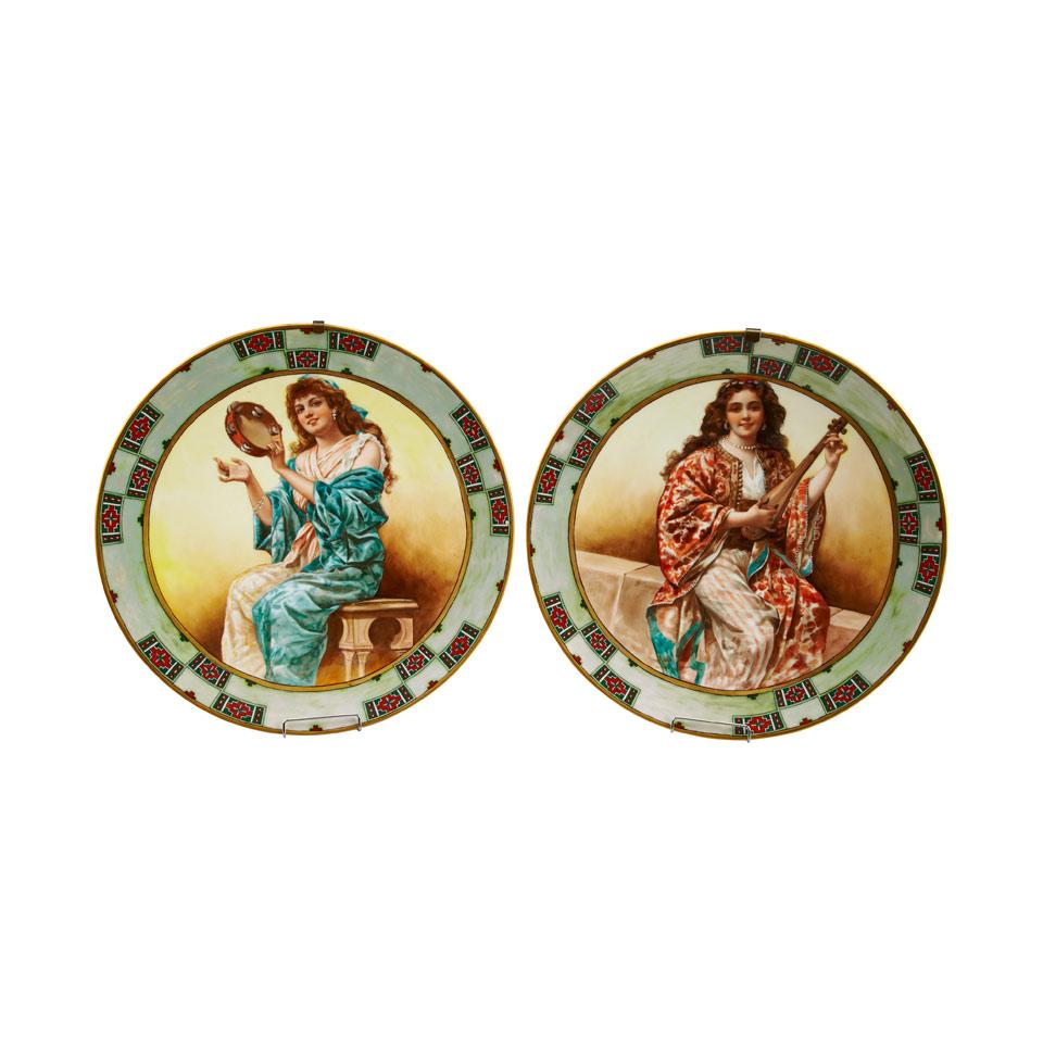 Pair of Kornilov ‘Musicians’ Chargers, dated 1914