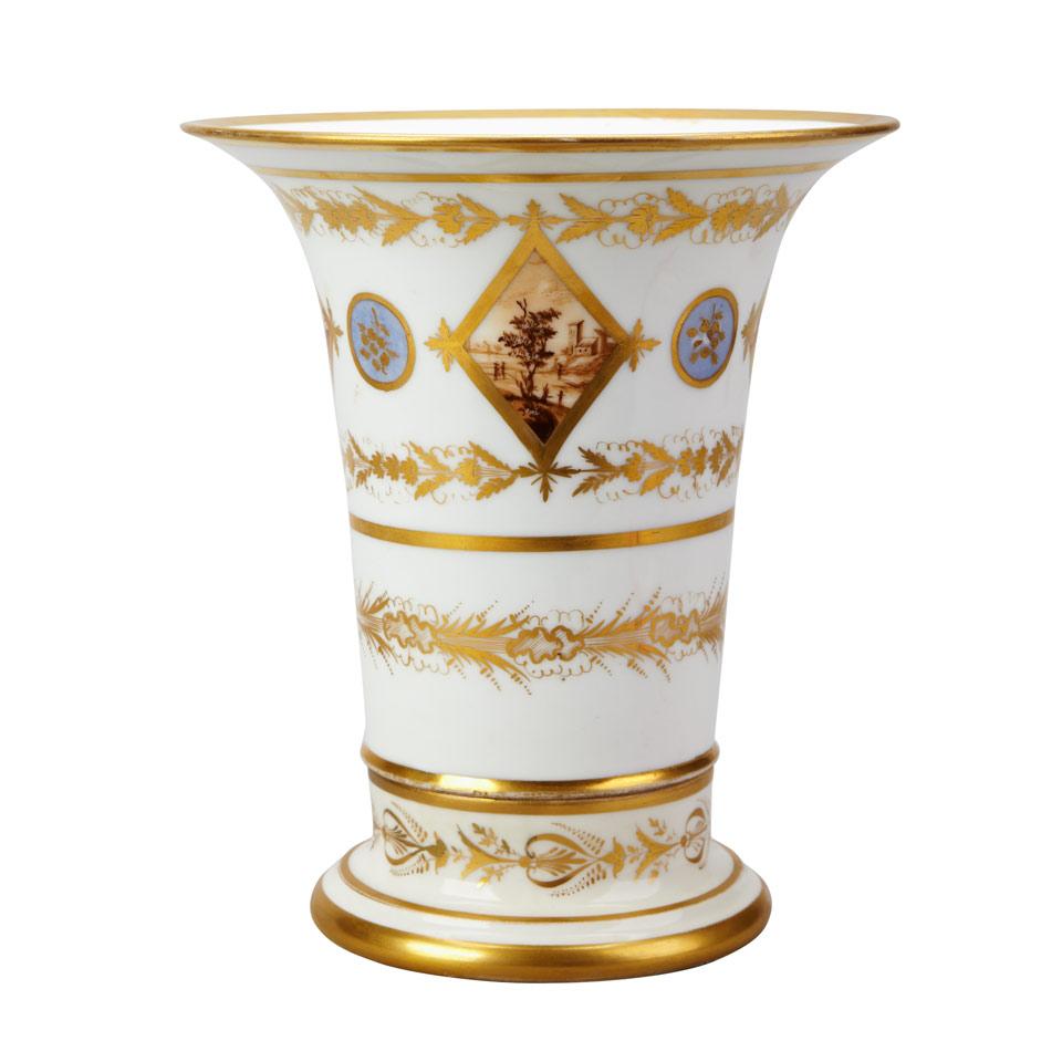 Paris Porcelain Cachepot with Stand, 19th century