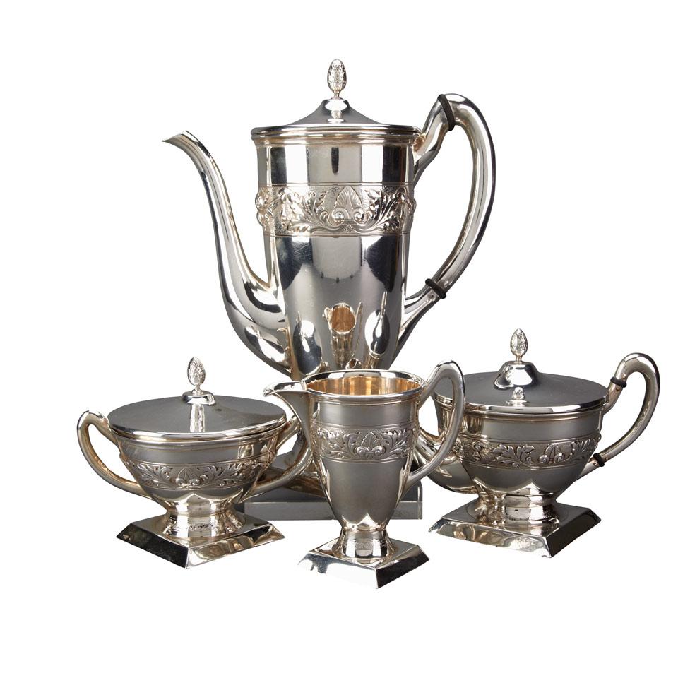 Latvian Silver Tea and Coffee Service, H. Bank, Riga, early 20th century