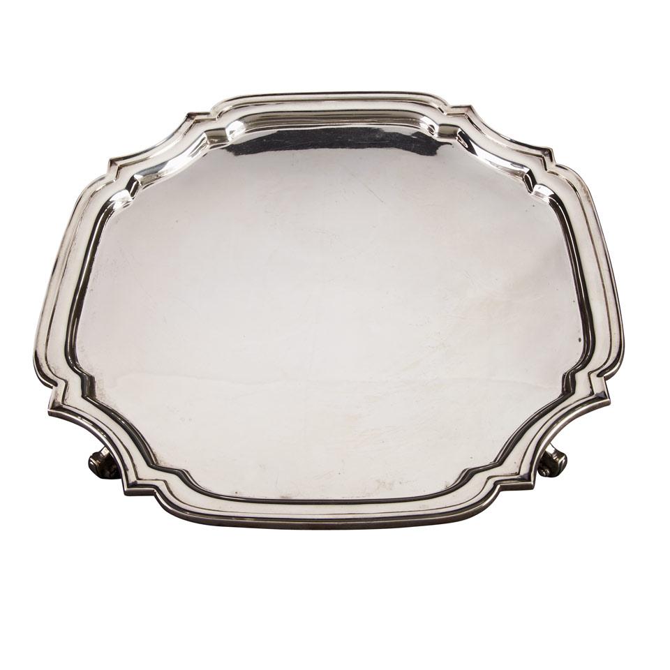 Canadian Silver Square Salver, Henry Birks & Sons, Montreal, Que., 1947