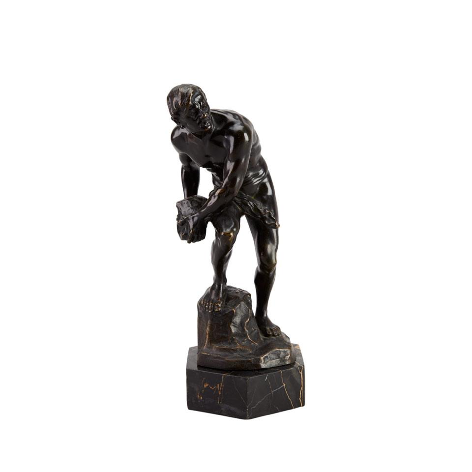Continental Bronze Figure of a Quarry Worker, early 20th century