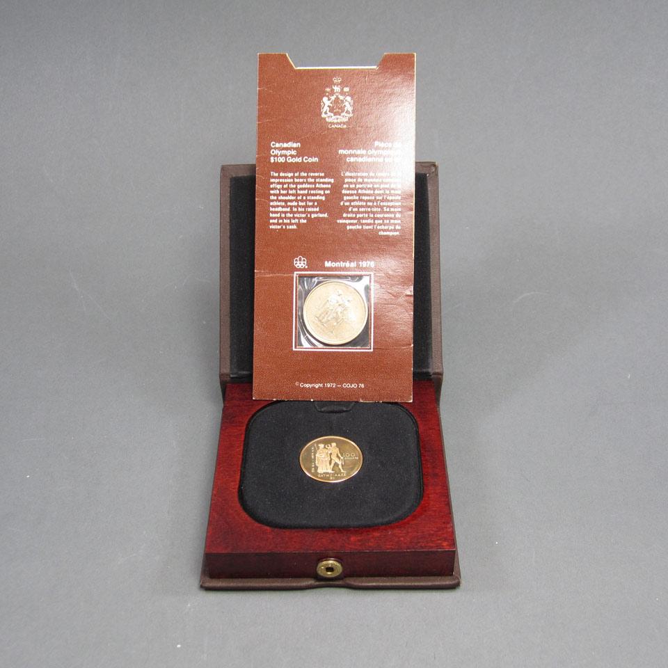 2 Canadian 1976 $100 Gold Coins