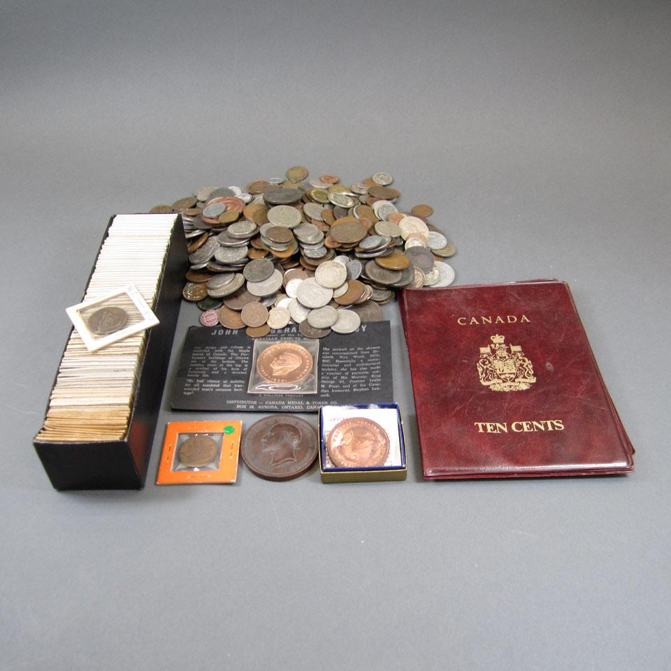 Quantity Of Foreign Coins & Canadian Coins