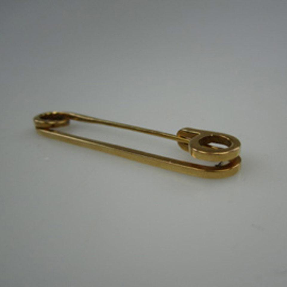 18k Yellow Gold Safety Pin
