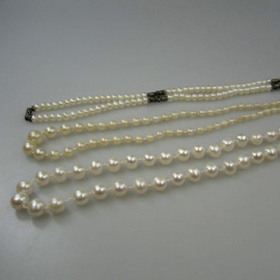 Single Graduated Strand Of Cultured Pearls