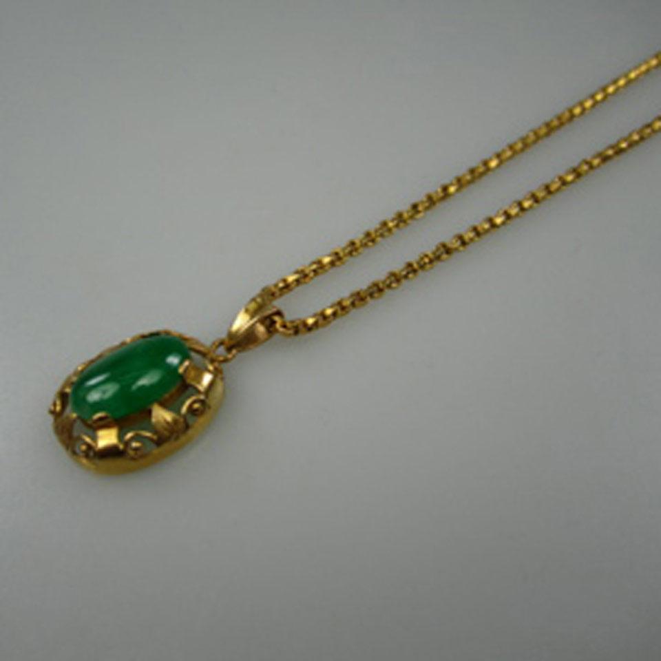 22k Yellow Gold Chain And Pendant