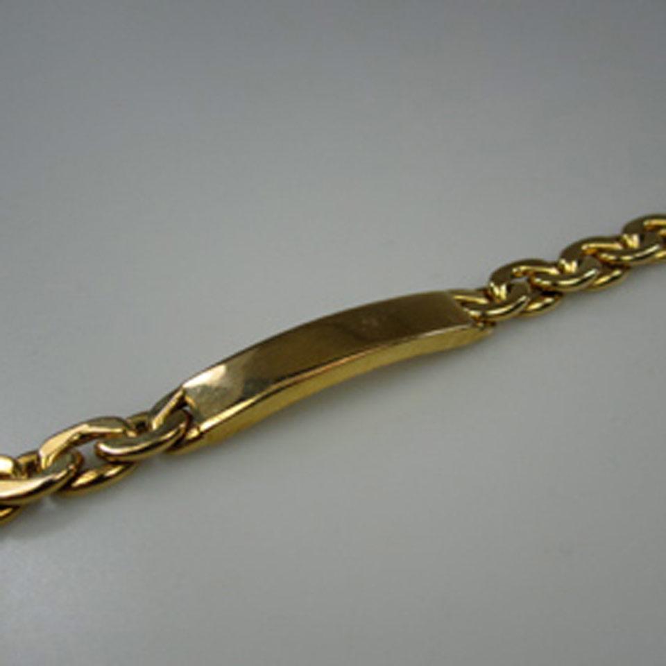 18k Yellow Gold Signet Bracelet