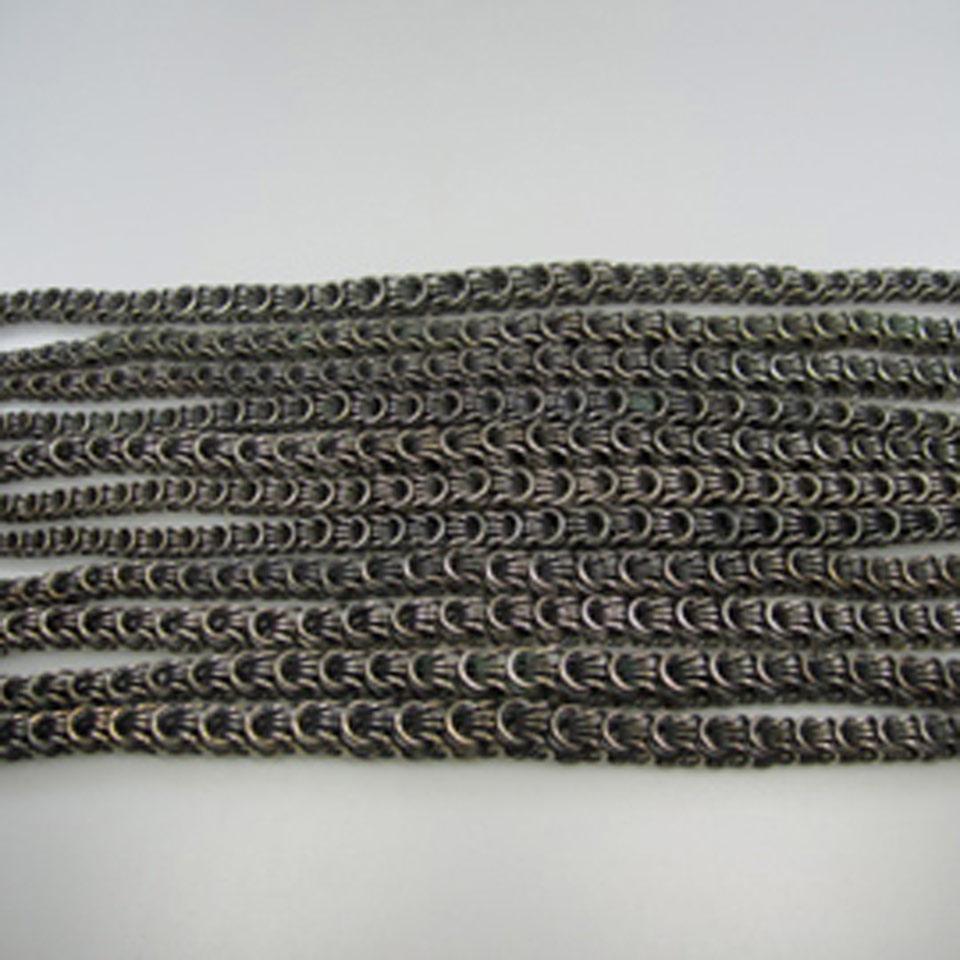 16 Dutch 835 Grade Graduated Silver Necklaces