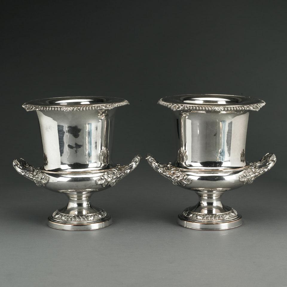 Pair of Sheffield Plated Wine Coolers, c.1820