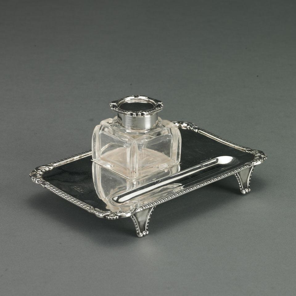 Late Victorian Silver Inkstand, London, 1900