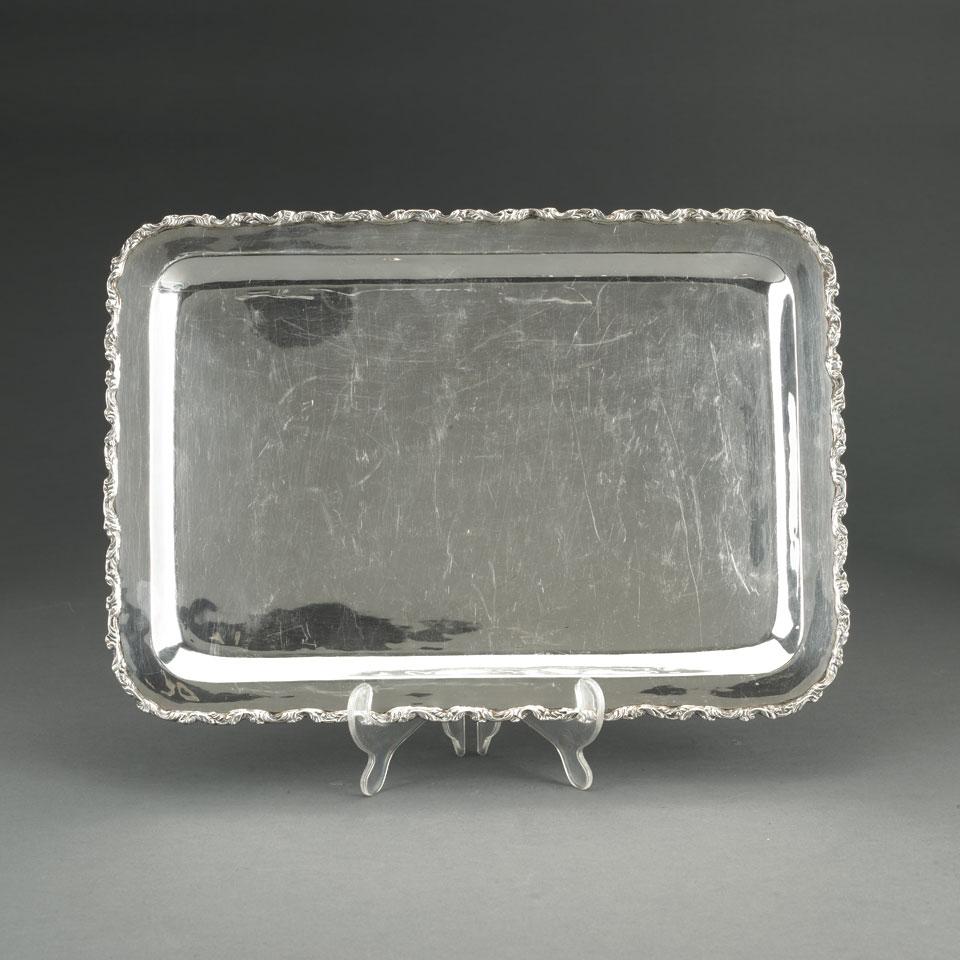 Mexican Silver Rectangular Tray, 20th century