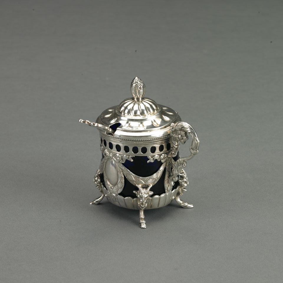 Continental Silver Mustard Pot, probably German, late 19th century