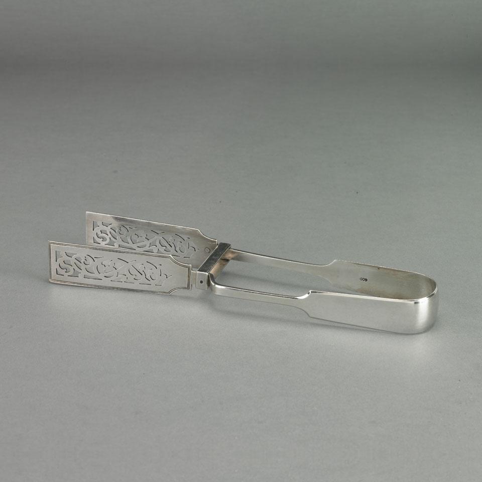Pair of Victorian Silver Asparagus Tongs, William Robert Smily, London, 1856