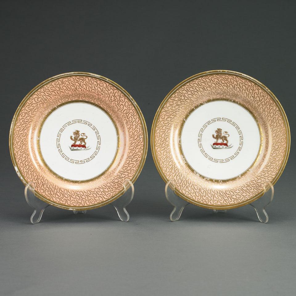 Pair of Barr, Flight & Barr Worcester Plates, c.1804-13