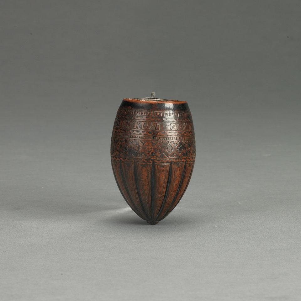 Spanish Colonial Carved Nut Drinking Cup, 19th century