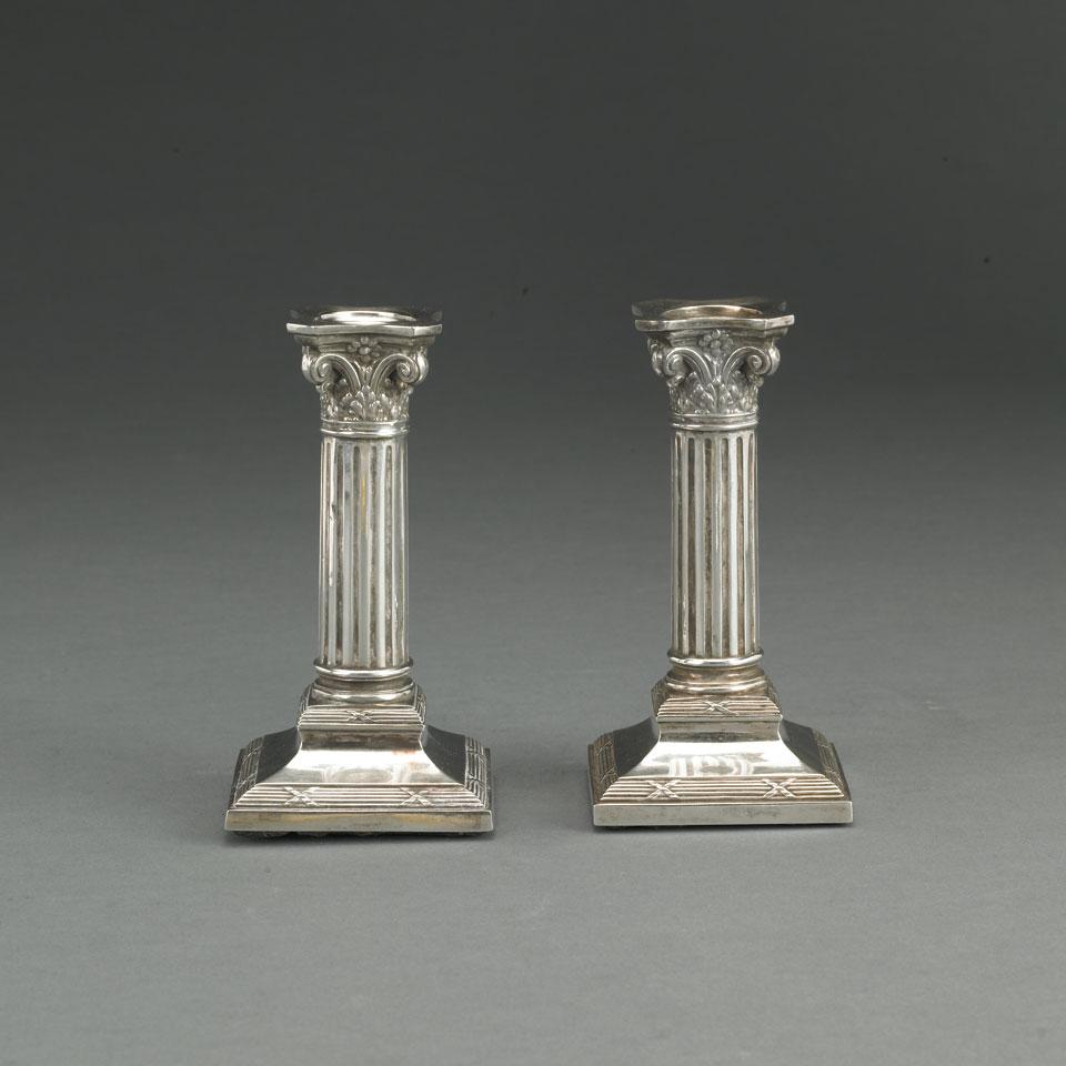 Pair of German Silver Candlesticks, c.1900