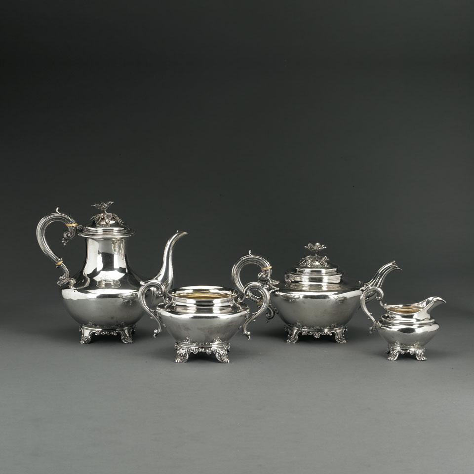 Assembled William IV/Victorian Silver Tea and Coffee Service, Messrs. Barnard and John Tapley, London, 1830-38