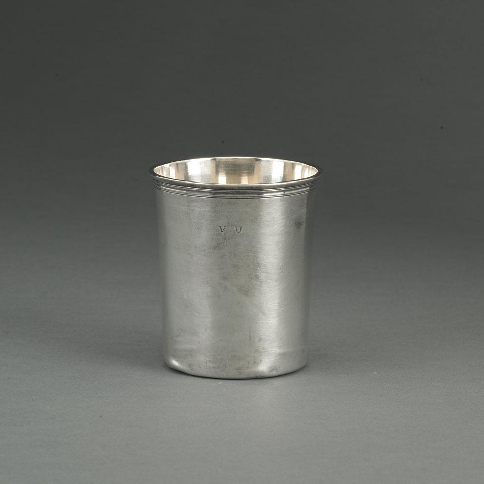 French Silver Beaker, Paris, early 19th century