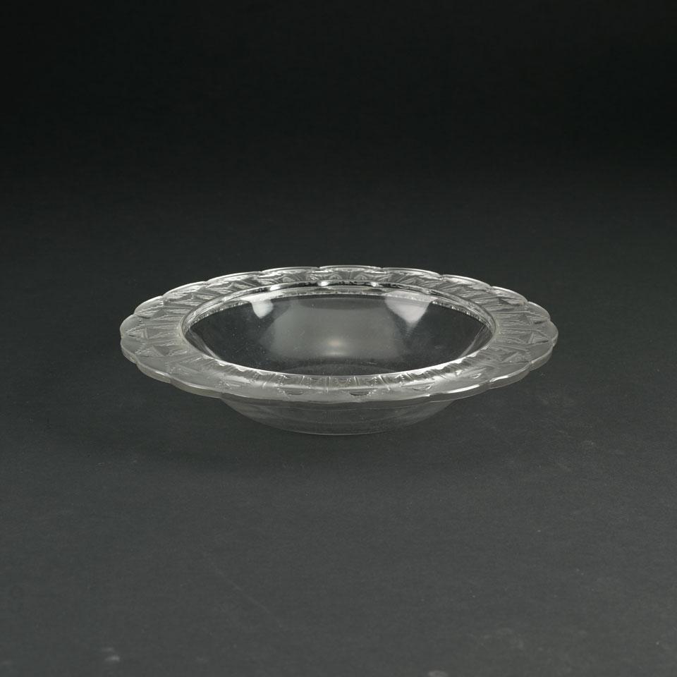 ‘Chevreuse’, Lalique Moulded and Frosted Glass Bowl, post-1945