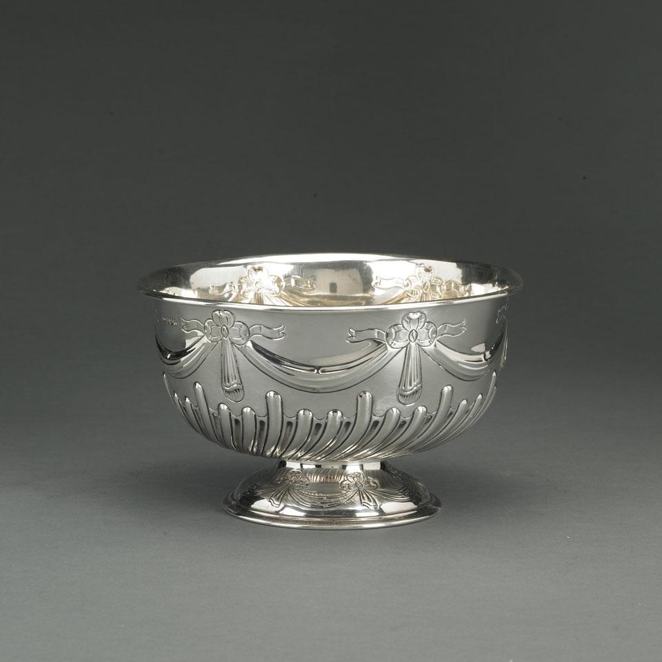 Late Victorian Silver Rose Bowl, Mappin & Webb, Sheffield, 1899
