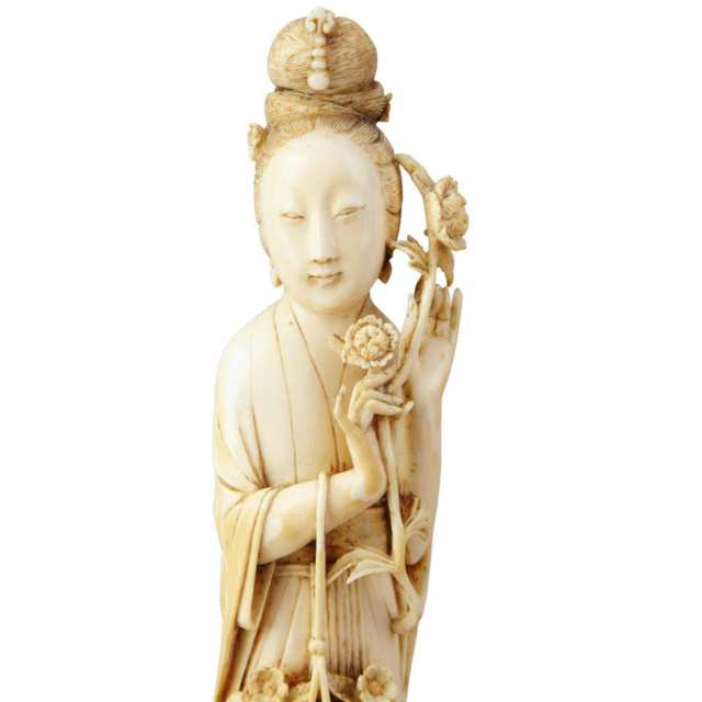 Ivory Carved Lady, 19th Century