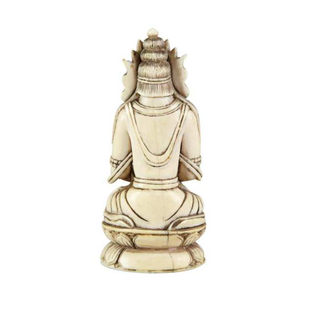 Small Ivory Carving of Amitayus, Late Qing Dynasty