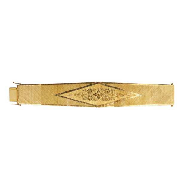 18k Yellow Gold Strap Bracelet
