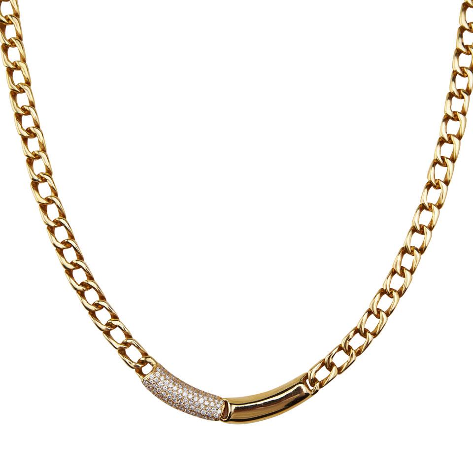 Oliver’s 18k Yellow Gold Curb Link Necklace