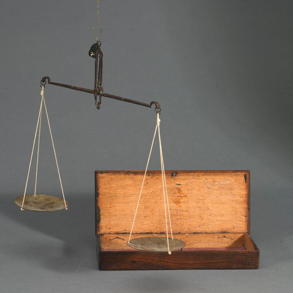 German Steel and Brass Apothecary Scale, early 19th century