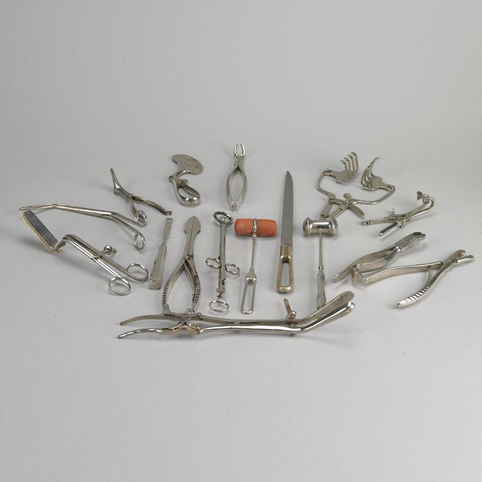 SIxteen Pieces Medical Doctor’s Surgical Equipment, c.1900