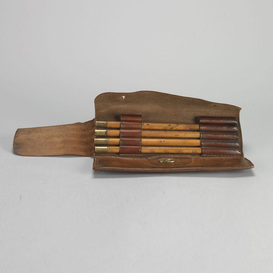 English Inland Revenue Boxwood and Brass Dipping Rod, 19th century